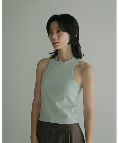 anuke(アンヌーク)の「Padin Americansleeve Tanktop(タンクトップ・レディース・ブラウン/ホワイト/ミント/ブラック・FREE)」の18枚目の写真
