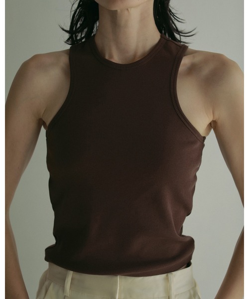 anuke(アンヌーク)の「Padin Americansleeve Tanktop(タンクトップ・レディース・ブラウン/ホワイト/ミント/ブラック・FREE)」の15枚目の写真