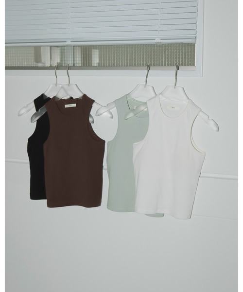 anuke(アンヌーク)の「Padin Americansleeve Tanktop(タンクトップ・レディース・ブラウン/ホワイト/ミント/ブラック・FREE)」の9枚目の写真