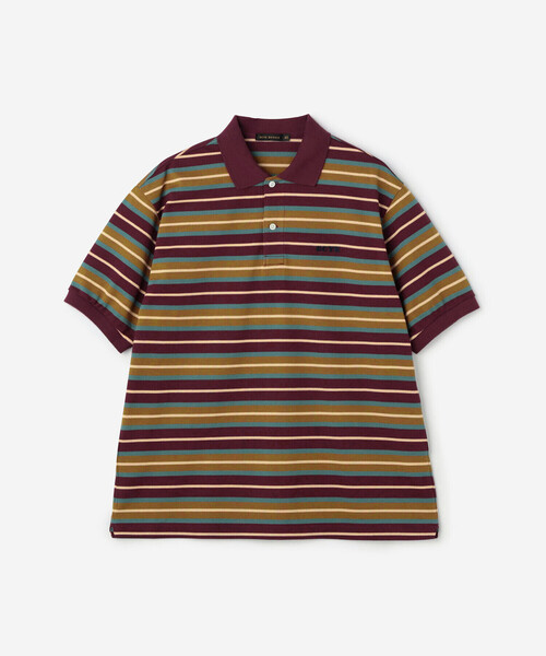 SCYE BASICS | コットンピケ ポロシャツ ストライプ MEN