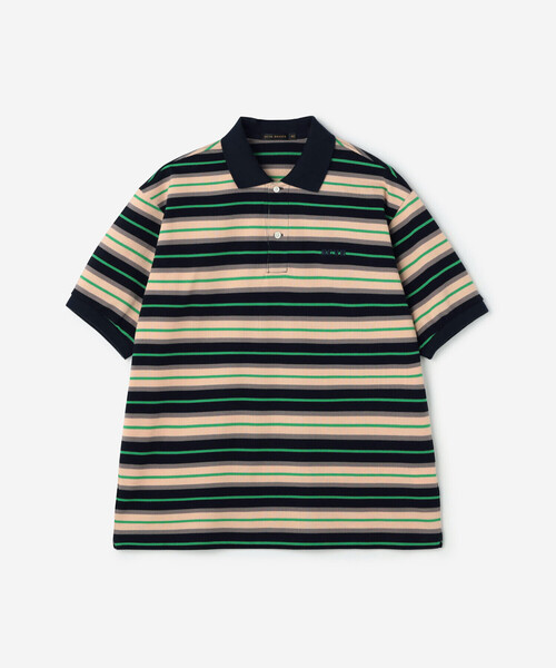 SCYE BASICS（サイベーシックス）の「SCYE BASICS | コットンピケ ポロシャツ ストライプ MEN（ポロシャツ・メンズ・レッド系その他/ブルー系その他5・40/38）」の6枚目の写真