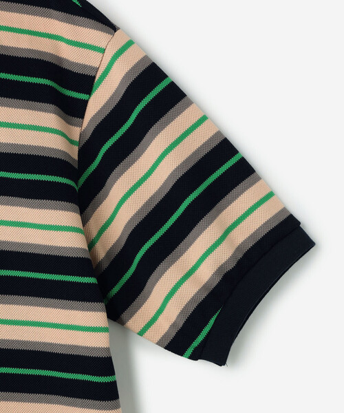 SCYE BASICS（サイベーシックス）の「SCYE BASICS | コットンピケ ポロシャツ ストライプ MEN（ポロシャツ・メンズ・レッド系その他/ブルー系その他5・40/38）」の3枚目の写真