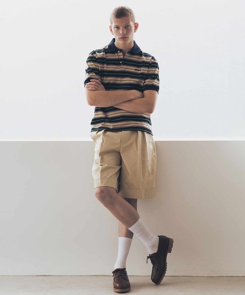 SCYE BASICS（サイベーシックス）の「SCYE BASICS | コットンピケ ポロシャツ ストライプ MEN（ポロシャツ・メンズ・レッド系その他/ブルー系その他5・40/38）」の15枚目の写真