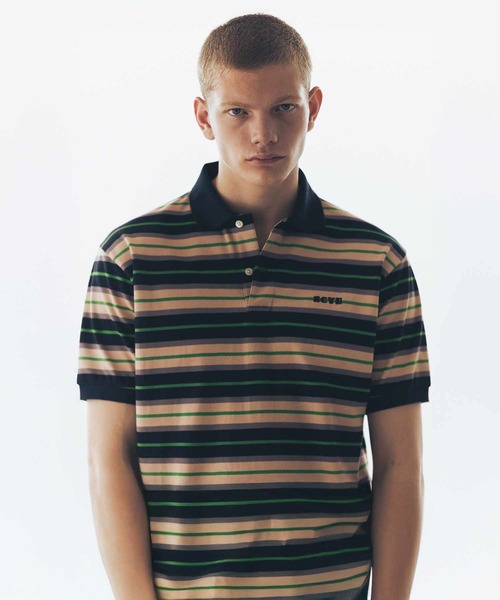 SCYE BASICS（サイベーシックス）の「SCYE BASICS | コットンピケ ポロシャツ ストライプ MEN（ポロシャツ・メンズ・レッド系その他/ブルー系その他5・40/38）」の16枚目の写真