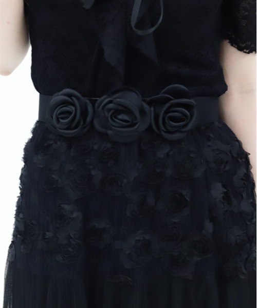 axes femme(アクシーズファム)の「ローズモチーフベルト(ベルト・レディース・ブラック/キナリ・FREE)」の18枚目の写真