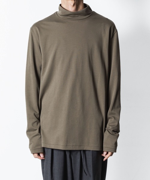 ATTACHMENT（アタッチメント）の「コットンダブルフェイス スリムフィット ハイネック L/S TEE / COTTON DOUBLE FACE SLIM FIT HIGHNECK L/S TEE（Tシャツ/カットソー・メンズ・キャメル/ライトグレー系/ダークグレー/ブラック/ホワイト・2/3/1）」の14枚目の写真