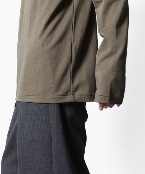 ATTACHMENT（アタッチメント）の「コットンダブルフェイス スリムフィット ハイネック L/S TEE / COTTON DOUBLE FACE SLIM FIT HIGHNECK L/S TEE（Tシャツ/カットソー・メンズ・キャメル/ライトグレー系/ダークグレー/ブラック/ホワイト・2/3/1）」の19枚目の写真