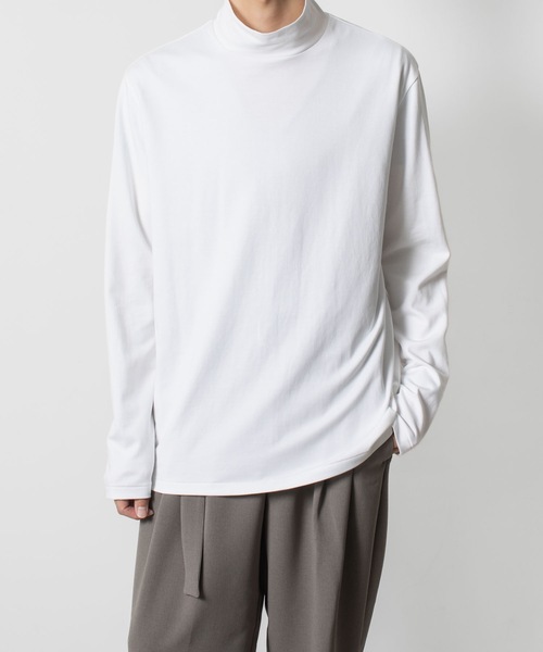 ATTACHMENT（アタッチメント）の「コットンダブルフェイス スリムフィット ハイネック L/S TEE / COTTON DOUBLE FACE SLIM FIT HIGHNECK L/S TEE（Tシャツ/カットソー・メンズ・キャメル/ライトグレー系/ダークグレー/ブラック/ホワイト・2/3/1）」の22枚目の写真