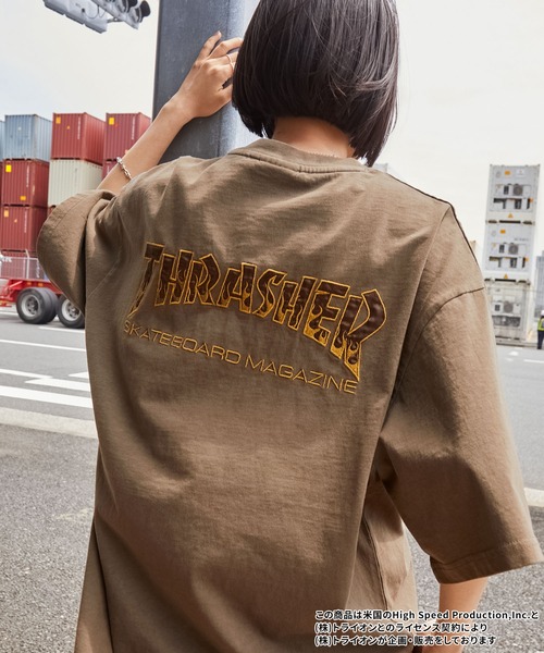【珍品】vintage thrasher Tシャツ 80's スラッシャー 80s THRASHER Print S/S Tee 青 M スラッシャー 半袖 Tシャツ