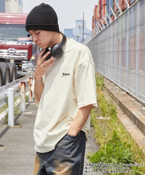 THRASHER(スラッシャー)の「THRASHER/スラッシャー 別注 ヴィンテージライクグラフィックプリント ロゴ刺繍 ピグメント加工半袖Tシャツ(Tシャツ/カットソー・メンズ・ブラウン/ブラック系/ブラック/オフホワイト・M/L)」の16枚目の写真