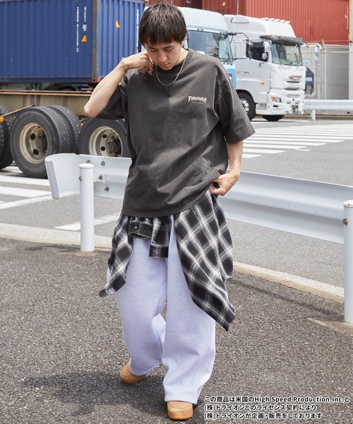 THRASHER(スラッシャー)の「THRASHER/スラッシャー 別注 ヴィンテージライクグラフィックプリント ロゴ刺繍 ピグメント加工半袖Tシャツ(Tシャツ/カットソー・メンズ・ブラウン/ブラック系/ブラック/オフホワイト・M/L)」の11枚目の写真