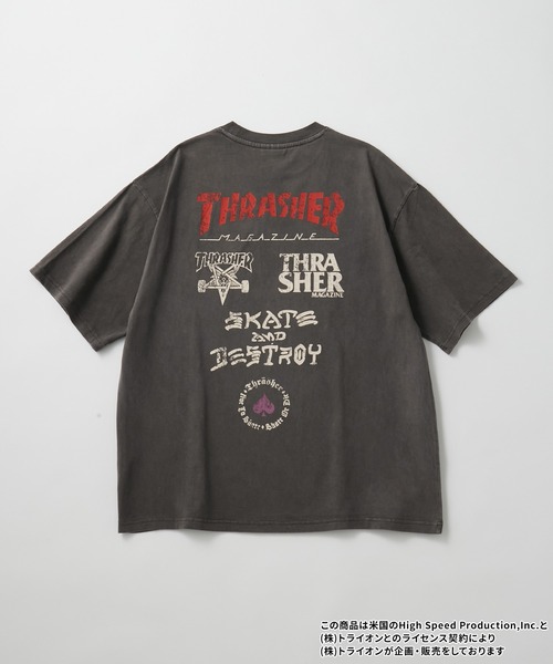 80s ビンテージ THRASHER GNARLY Tシャツ Ｌシングルステッチ Vintage 80s Thrasher Magazine Deadstock Single Stitch Skate