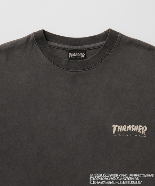 THRASHERスラッシャー新品未使用セットアップ上下ビンテージ加工ブラックL THRASHERスラッシャー新品未使用セットアップ上下ビンテージ加工