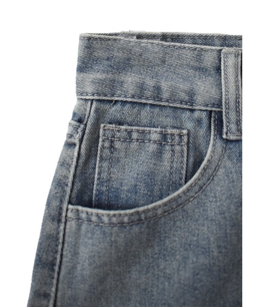 Reurie'(レウリィ)の「ダメージデニムスカート/damage denim skirt スカート デニム ブルー カジュアル ロング丈(スカート・レディース・ブルー・SMALL/MEDIUM)」の6枚目の写真