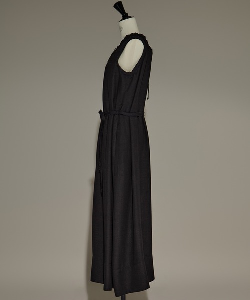 STUDIOUS(ステュディオス)の「【STUDIOUS/ステュディオス】V Neck Sleeveless Mesh Dress/Vネックスリーブレスメッシュドレス(ワンピース・レディース・アイボリー/ブラック・1/2)」の3枚目の写真
