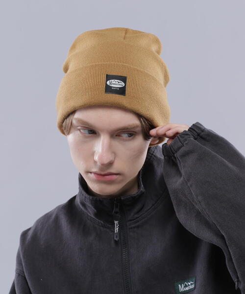 MANASTASH（マナスタッシュ）の「MANASTASH/マナスタッシュ PATCHED BEANIE/パッチドビーニー（ニットキャップ/ビーニー・メンズ・ブラック/その他17/ブルー/ホワイト/キャメル/オレンジ・F）」の4枚目の写真