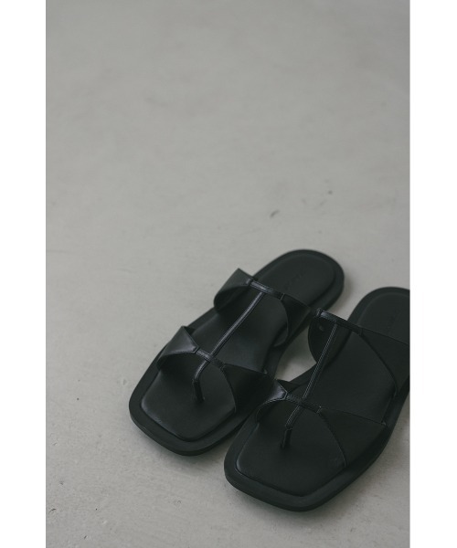 STYLEMIXER（スタイルミキサー）の「ダブルストラップフラットサンダル（サンダル・レディース・ブラック/ベージュ・SMALL/MEDIUM/LARGE）」の5枚目の写真