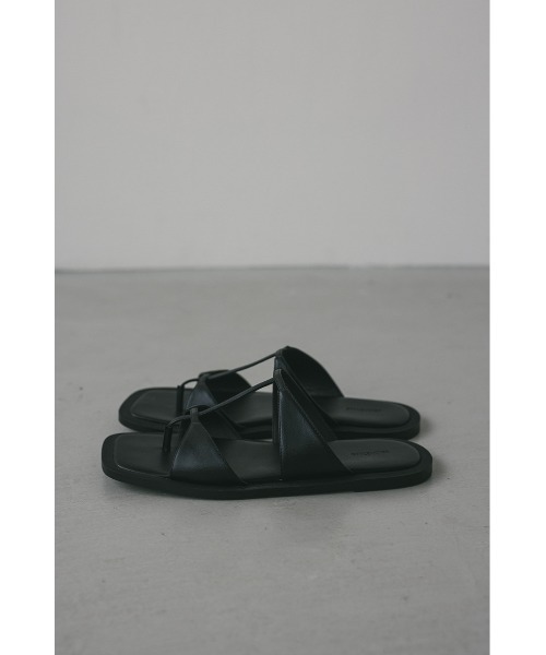 MAX MARA [ダブルフラット] スムース レザー フラット サンダル Max Mara】Doubleflat スムース レザー フラット サンダル