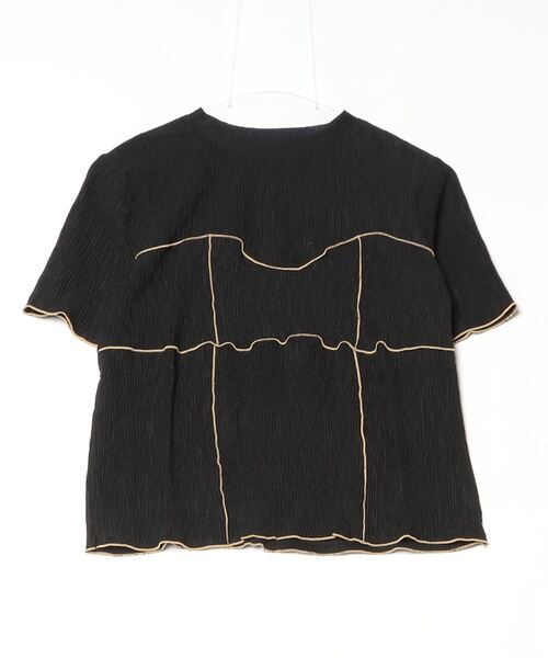 Per sist ence(パーシエンス)の「プリーツ配色ビスチェデザインプルオーバー(Tシャツ/カットソー・レディース・チャコールグレー/アイボリー/ブラック/ブラウン・ONE SIZE)」の7枚目の写真