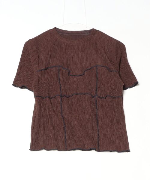 Per sist ence(パーシエンス)の「プリーツ配色ビスチェデザインプルオーバー(Tシャツ/カットソー・レディース・チャコールグレー/アイボリー/ブラック/ブラウン・ONE SIZE)」の10枚目の写真