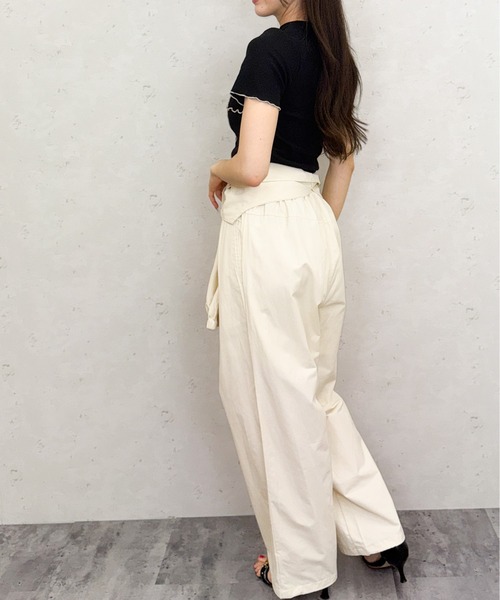 Per sist ence(パーシエンス)の「プリーツ配色ビスチェデザインプルオーバー(Tシャツ/カットソー・レディース・チャコールグレー/アイボリー/ブラック/ブラウン・ONE SIZE)」の14枚目の写真
