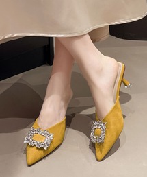 UNIVERSAL LANGUAGE イエロー パンプス UNIVERSAL LANGUAGE イエロー パンプス レディースファッション