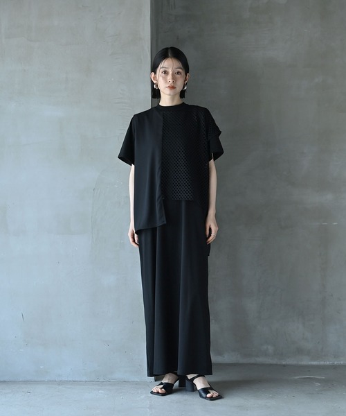 funda mine(ファンダマイン)の「レイヤードメッシュTシャツワンピース(ワンピース・レディース・ブラック・02/01)」の11枚目の写真
