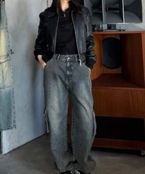 SCULPTOR(スカルプター)の「Acid Cargo Jogger Pants(デニムパンツ・レディース・ブルー/ブラック・LARGE/SMALL/MEDIUM)」の17枚目の写真