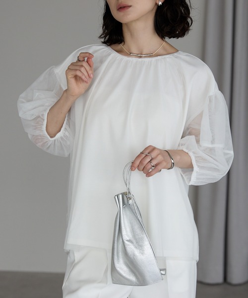 【清楚で軽やか】HERMES Tシャツドレス Blanc（ホワイト） 0302-7-53300 | 特別な日のドレスブランドAIMER（エメ）