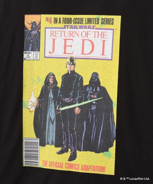 STAR WARS(スターウォーズ)の「atmos x STAR WARS Comic Book #4 T-shirt / アトモス x スターウォーズ コミック ブック 4 Tシャツ 【SP】(Tシャツ/カットソー・メンズ・ブラック・S/M/L/XL/XXL)」の3枚目の写真