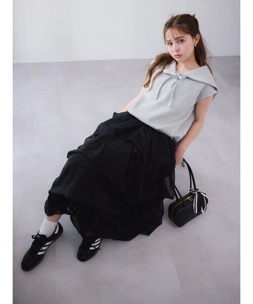 dazzlin(ダズリン)の「セーラーカラースウェット(Tシャツ/カットソー・レディース・オフホワイト/グレー/ネイビー・FREE)」の9枚目の写真