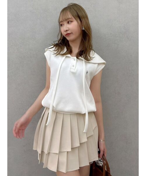 dazzlin(ダズリン)の「セーラーカラースウェット(Tシャツ/カットソー・レディース・オフホワイト/グレー/ネイビー・FREE)」の10枚目の写真