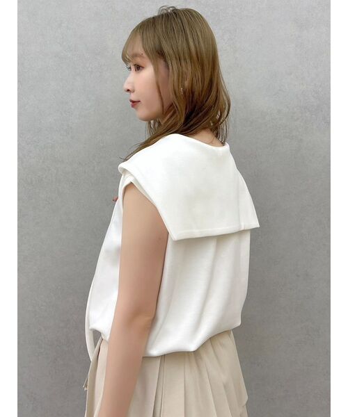 dazzlin(ダズリン)の「セーラーカラースウェット(Tシャツ/カットソー・レディース・オフホワイト/グレー/ネイビー・FREE)」の11枚目の写真