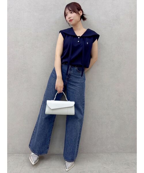 dazzlin(ダズリン)の「セーラーカラースウェット(Tシャツ/カットソー・レディース・オフホワイト/グレー/ネイビー・FREE)」の17枚目の写真