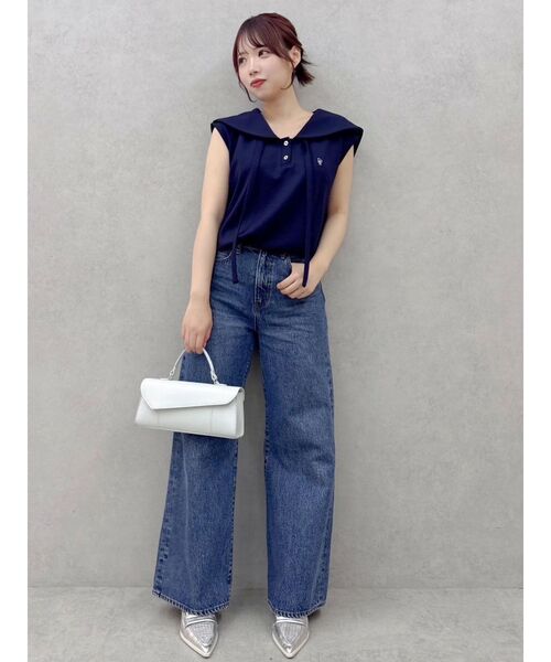 dazzlin(ダズリン)の「セーラーカラースウェット(Tシャツ/カットソー・レディース・オフホワイト/グレー/ネイビー・FREE)」の18枚目の写真