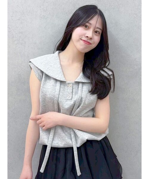 dazzlin(ダズリン)の「セーラーカラースウェット(Tシャツ/カットソー・レディース・オフホワイト/グレー/ネイビー・FREE)」の21枚目の写真