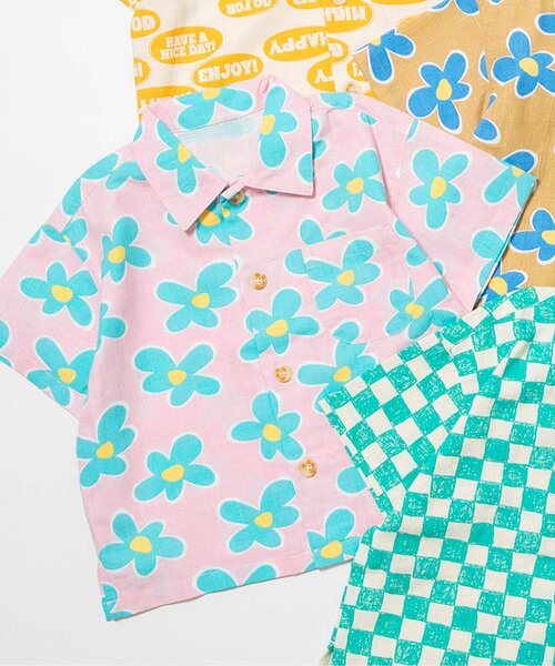 セール】【WEB限定/リンク/ジュニア対応】POP総柄 半袖シャツ（シャツ