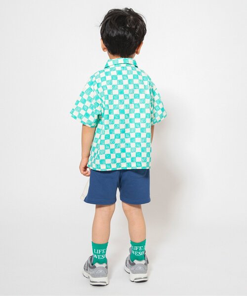 BREEZE（ブリーズ）の「【WEB限定/リンク/ジュニア対応】POP総柄 半袖シャツ（シャツ/ブラウス・キッズ・イエロー/ベージュ/ピンク/グリーン・140/130/120/110/100/90）」の14枚目の写真