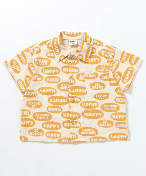 BREEZE（ブリーズ）の「【WEB限定/リンク/ジュニア対応】POP総柄 半袖シャツ（シャツ/ブラウス・キッズ・イエロー/ベージュ/ピンク/グリーン・140/130/120/110/100/90）」の17枚目の写真