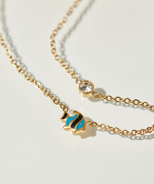 ear PAPILLONNER（イアパピヨネ）の「《金属アレルギー対応/ステンレス》おさかなプチネックレス（ネックレス・レディース・ゴールド・FREE）」の3枚目の写真