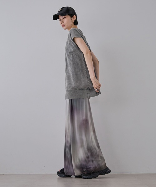 JEANASIS（ジーナシス）の「サスティナブルライトビンテージミニウラケ FS/572033（Tシャツ/カットソー・レディース・ブラック/グレー系その他/グリーン/オフホワイト・FREE）」の13枚目の写真