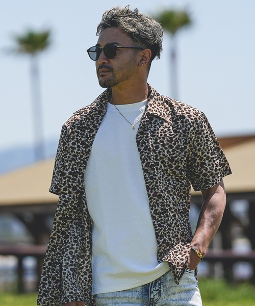 【アーカイブ】Gianni Versace レオパード シースルー シャツ 50 アーカイブ】Gianni Versace レオパード シースルー シャツ 50