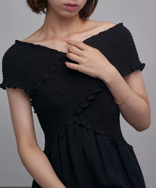 MAISON BREEZE（メゾンブリーズ）の「【MAISON BREEZE】ネックレス ニッケルフリー カーブ カットガラス プチペンダントネックレス 日本製 OSWY（ネックレス・レディース・ピンク/シルバー/ゴールド・FREE）」の10枚目の写真