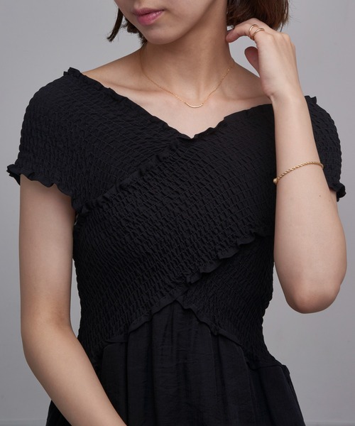 MAISON BREEZE（メゾンブリーズ）の「【MAISON BREEZE】ネックレス ニッケルフリー カーブ カットガラス プチペンダントネックレス 日本製 OSWY（ネックレス・レディース・ピンク/シルバー/ゴールド・FREE）」の11枚目の写真