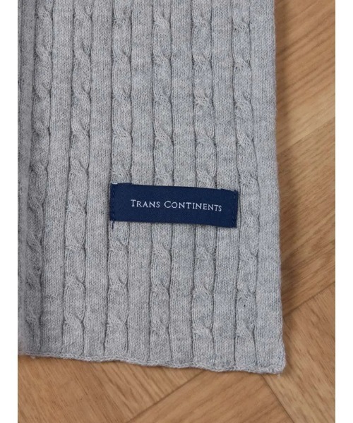 Perfect Suit FActory(パーフェクトスーツファクトリー)の「【TRANS CONTINETNS】 バイカラーカシミヤ混マフラー グレー/カーキ(L.グレー)(マフラー・メンズ・ライトグレー/カーキ・F)」の4枚目の写真