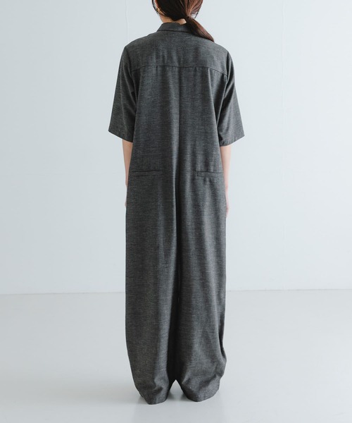 エレガント大人用サロペットジャンプスーツ ALEXIA STAM サロペット オーバーオール Front Zip V Neck