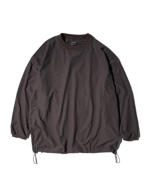 SUNNY SPORTS(サニースポーツ)の「SUNNY SPORTS / サニースポーツ DRAWSTRING BIGGEST CREW L/S TEE Primeflex ドローストリングTシャツ(Tシャツ/カットソー・メンズ・ホワイト/ブラウン/ブラック/オリーブ・LARGE/MEDIUM)」の1枚目の写真