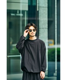 SUNNY  SPORTS（サニースポーツ）の「SUNNY SPORTS / サニースポーツ DRAWSTRING BIGGEST CREW L/S TEE Primeflex ドローストリングTシャツ（Tシャツ/カットソー）」