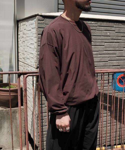 SUNNY SPORTS(サニースポーツ)の「SUNNY SPORTS / サニースポーツ DRAWSTRING BIGGEST CREW L/S TEE Primeflex ドローストリングTシャツ(Tシャツ/カットソー・メンズ・ホワイト/ブラウン/ブラック/オリーブ・LARGE/MEDIUM)」の13枚目の写真