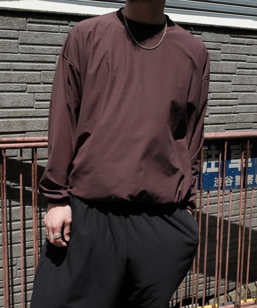 SUNNY SPORTS(サニースポーツ)の「SUNNY SPORTS / サニースポーツ DRAWSTRING BIGGEST CREW L/S TEE Primeflex ドローストリングTシャツ(Tシャツ/カットソー・メンズ・ホワイト/ブラウン/ブラック/オリーブ・LARGE/MEDIUM)」の15枚目の写真